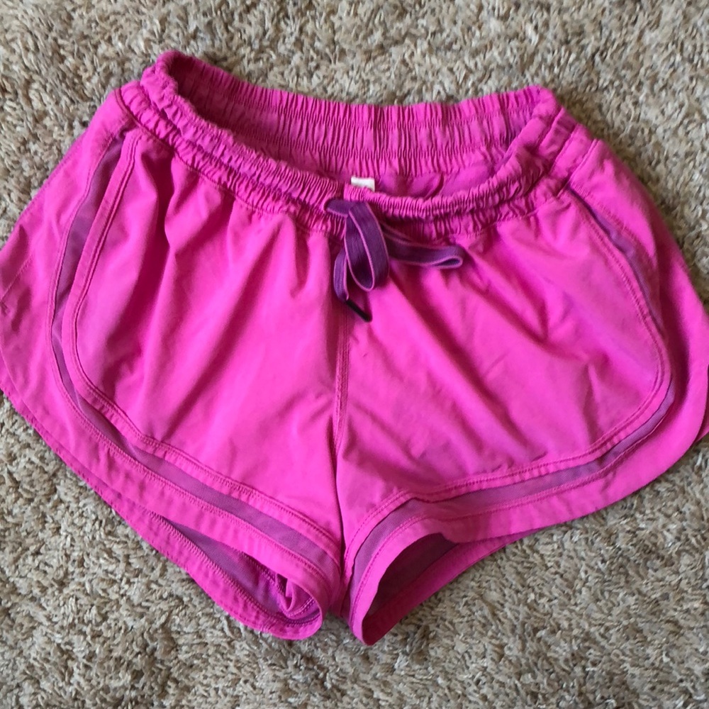 Lululemon Pink Running shorts size 8